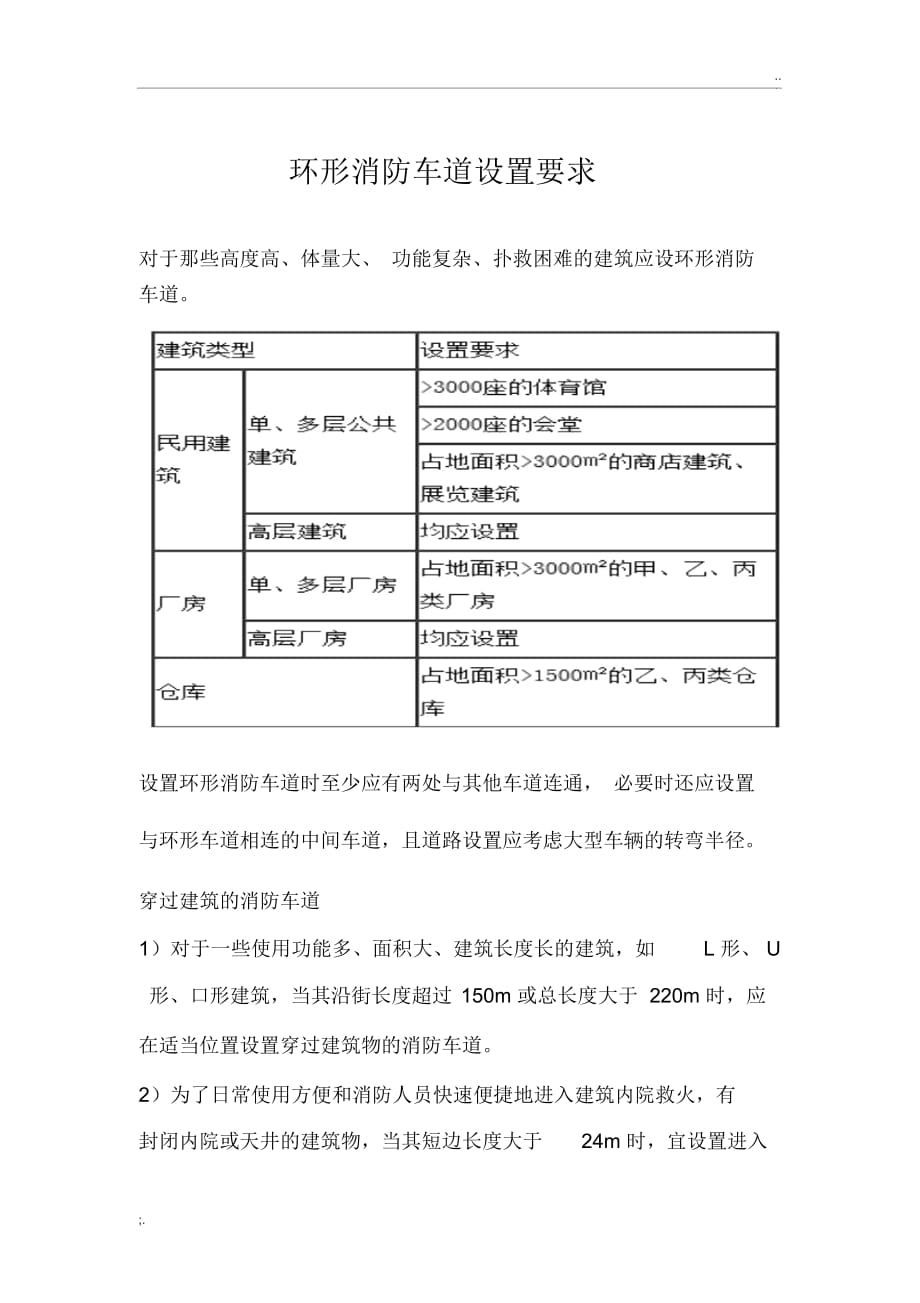 环形消防车道设置要求_第1页