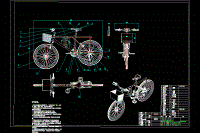 背包式自行车结构设计-折叠自行车含11张CAD图