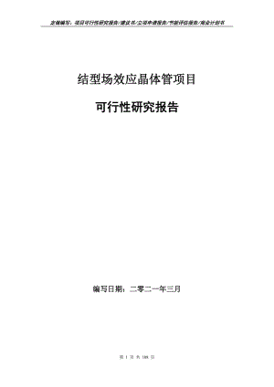 結(jié)型場效應(yīng)晶體管項目可行性研究報告立項申請