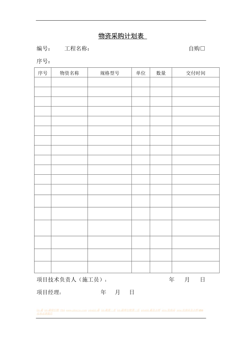 物资采购计划表-_第1页