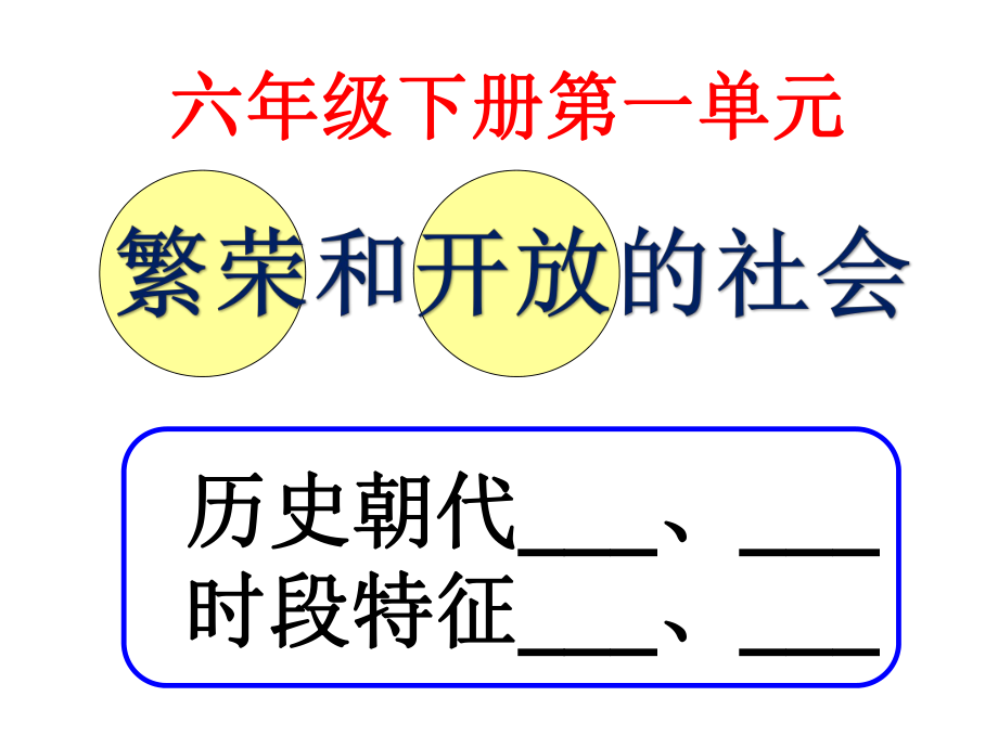 人教版七年級歷史下冊第一單元隋唐時期：繁榮與開放的時代復習課件 (共26張PPT)_第1頁