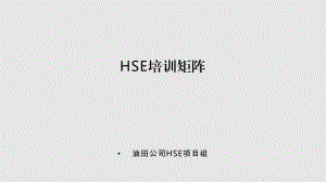 中国石油HSE培训矩阵学习课件
