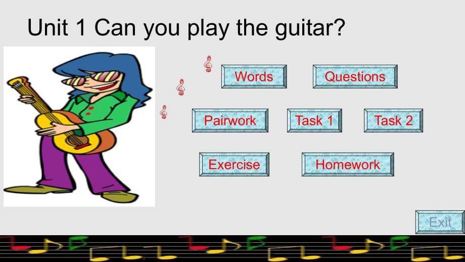 七年級下Unit Can you playthe guitar PPT課件_第1頁