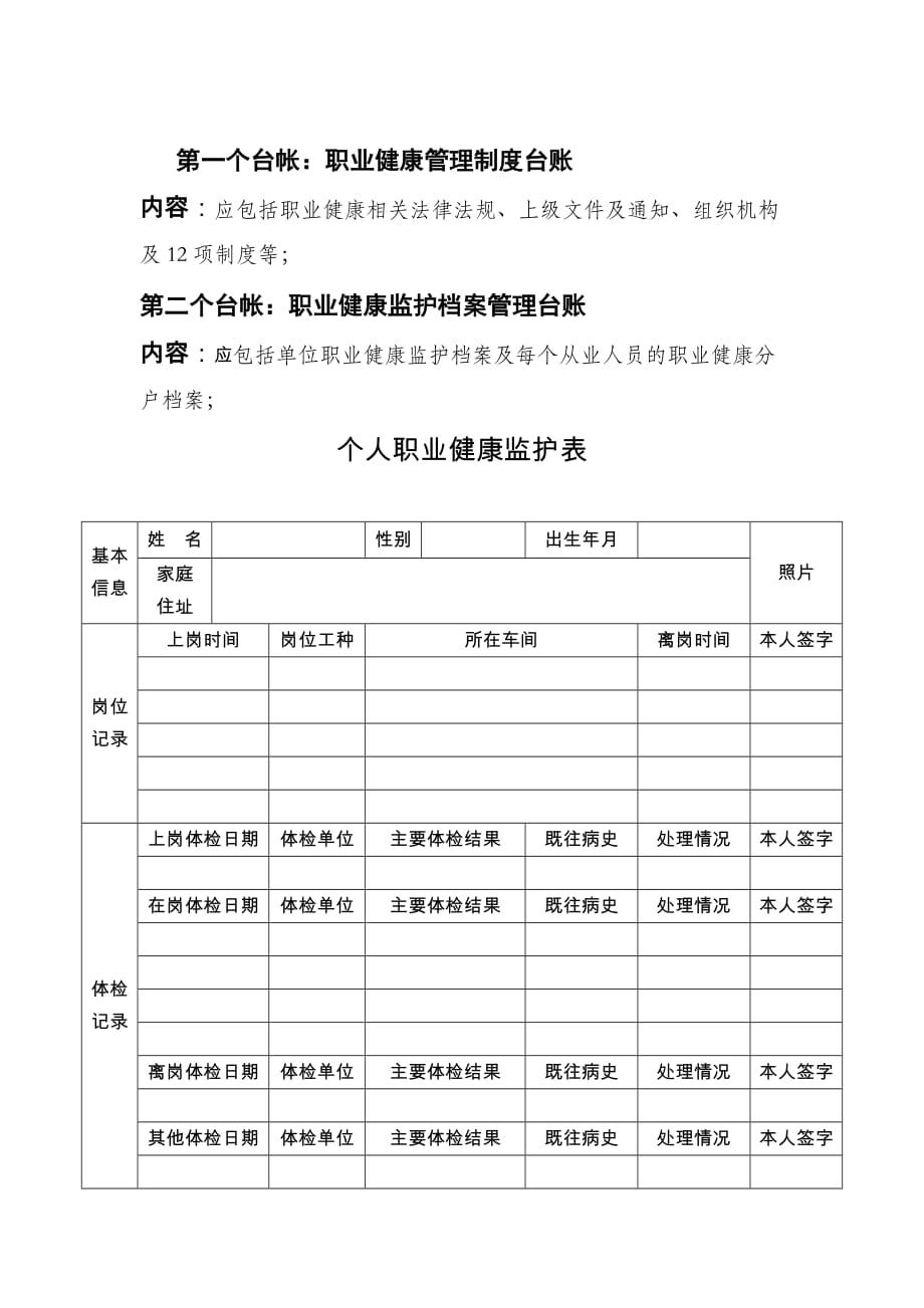 職業(yè)健康七個(gè)臺(tái)賬-_第1頁(yè)