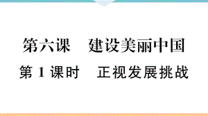 九年級上冊 初中道德與法治第1課時 正視發(fā)展挑戰(zhàn)