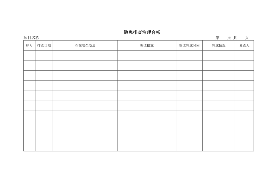 隱患排查治理臺(tái)賬-._第1頁