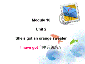 三年級(jí)下冊(cè)英語(yǔ)課件-Module 10 Unit 2 She's got an orange sweater Have you got any stamps from China_外研社（三起）