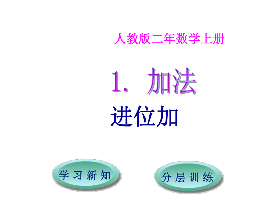 二年級(jí)上冊(cè)數(shù)學(xué)課件－第2單元 第1節(jié) 第2課時(shí) 進(jìn)位加 ∣ 人教新課標(biāo)（2018秋） (共18張PPT)_第1頁(yè)