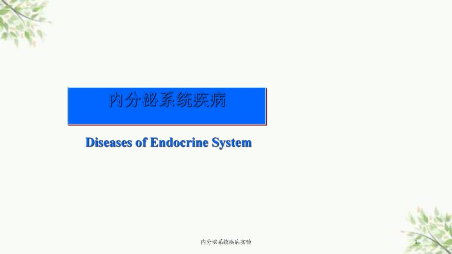 内分泌系统疾病实验课件_第1页