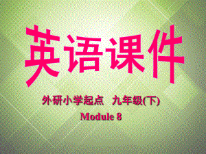 2013年九年級英語下冊 Module 8 On the town Unit 3 Language in use課件 外研版