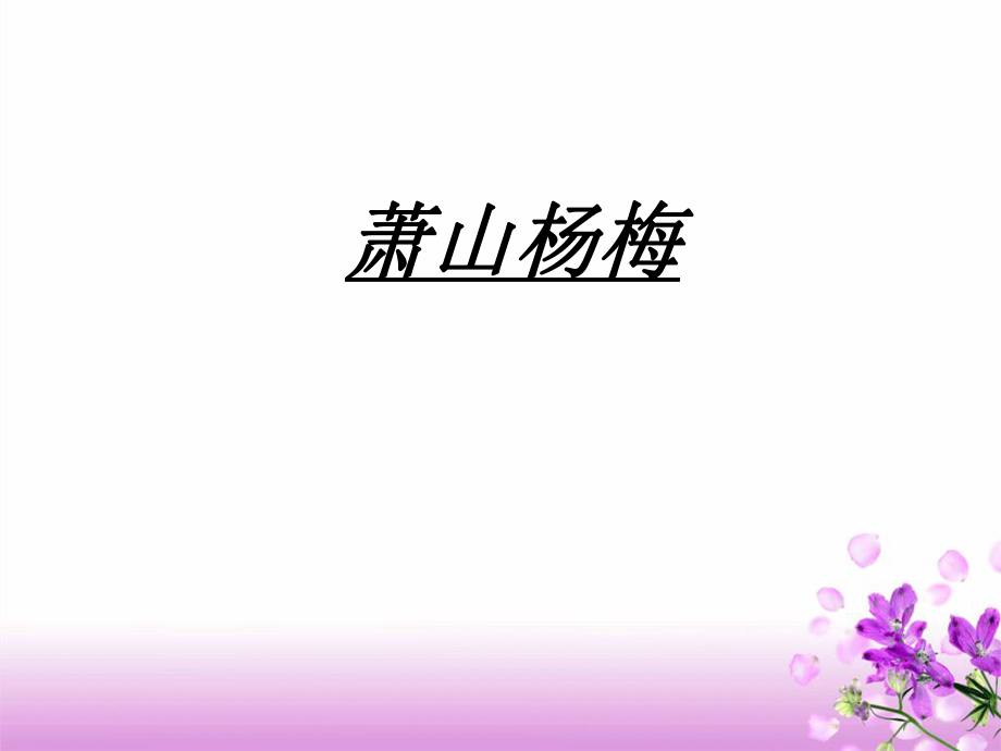 四年級(jí)下冊(cè)語(yǔ)文課件－第18課《蕭山楊梅》｜語(yǔ)文S版 (共22張PPT)_第1頁(yè)