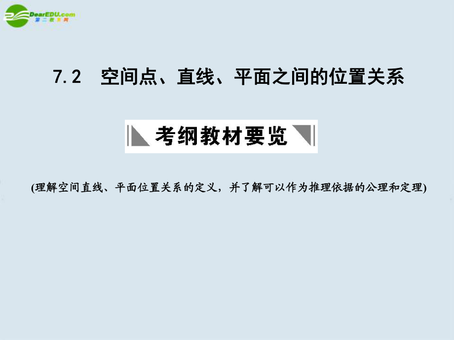 【創(chuàng)新設(shè)計(jì)】2011屆高三數(shù)學(xué)一輪復(fù)習(xí) 空間點(diǎn)、直線、平面之間的位置關(guān)系課件 北師大版_第1頁(yè)