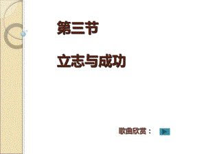 七上第二單元第三節(jié)《立志與成功》