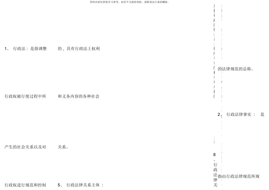 行政法與行政訴訟法題庫作弊考點版資料_第1頁