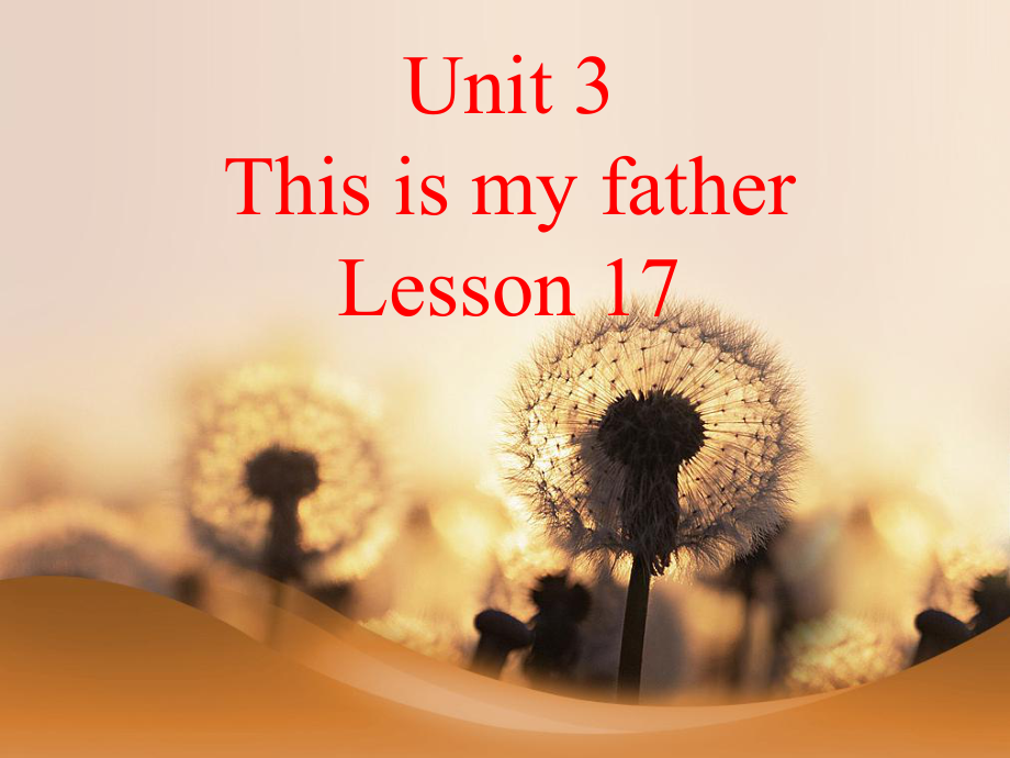 三年級(jí)下冊(cè)英語課件-Unit 3 This is my father Lesson 17-1_人教精通（2014秋）_第1頁(yè)