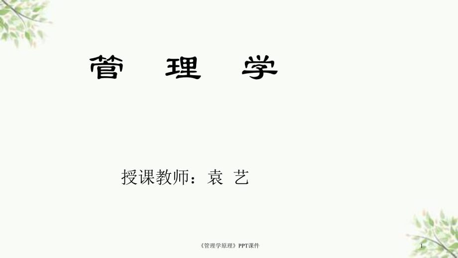 《管理学原理》PPT课件课件_第1页