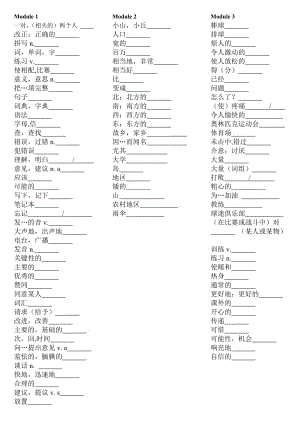 八上M1-M12單詞、詞組