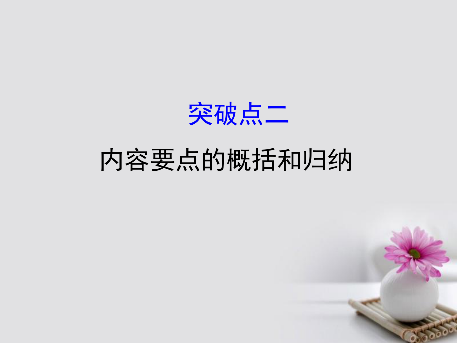 2018年高考語文一輪復(fù)習(xí) 1.3.2.2內(nèi)容要點(diǎn)的概括和歸納課件 新人教版_第1頁