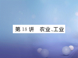 湖北省襄陽(yáng)市2018中考地理 第18講 中國(guó)的農(nóng)業(yè)與工業(yè)復(fù)習(xí)課件2