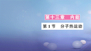 2017年秋九年級(jí)物理全冊(cè) 第十三章 第1節(jié) 分子熱運(yùn)動(dòng)作業(yè)課件 （新版）新人教版