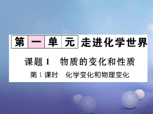 2017年秋九年級化學上冊 1.1 物質(zhì)的變化和性質(zhì) 第1課時 化學變化和物理變化作業(yè)課件 （新版）新人教版