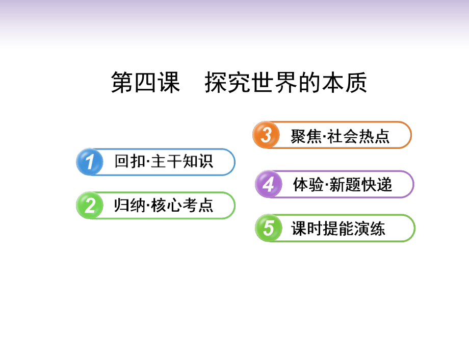 【全程复习方略】2013高中政治 4.2.4 探究世界的本质课件 新人教版必修4_第1页