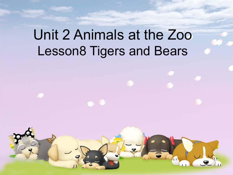 三年級下冊英語課件-Unit 2 Lesson 8 Tigers and Bears冀教版(共18.ppt)_第1頁