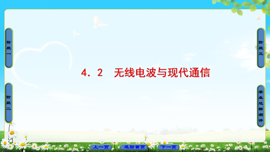 2018-2019學(xué)年高中物理滬科版選修1-1課件：第4章 4．2 無(wú)線電波與現(xiàn)代通信 (共37張PPT)_第1頁(yè)