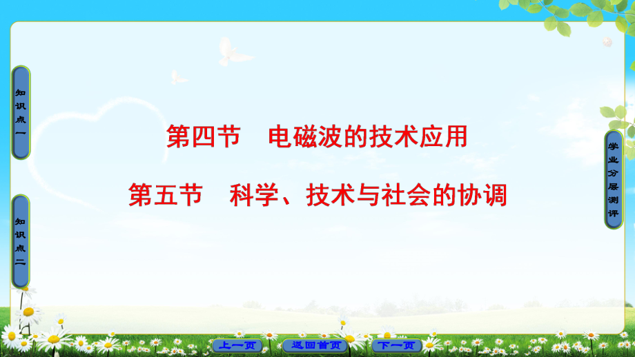 2018版 第3章 第4節(jié)　電磁波的技術(shù)應用 第5節(jié)　科學、技術(shù)與社會的協(xié)調(diào)_第1頁