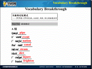 【新人教版 必修一】2013-2014學(xué)年高中英語 Unit 4 Vocabulary Breakthrough