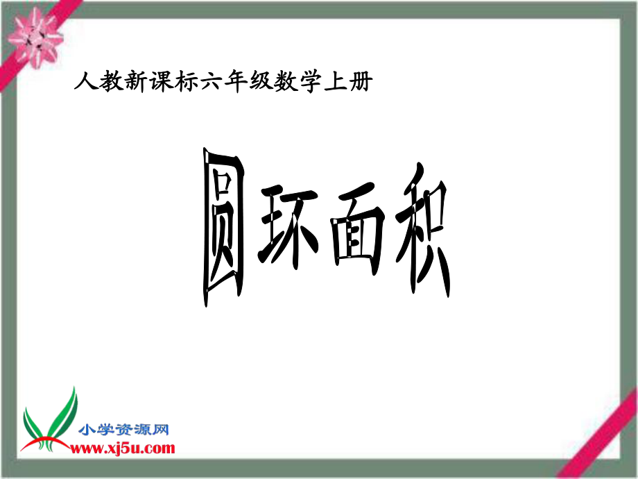 人教新课标数学六年级上册《圆环面积》PPT课件 (2)_第1页