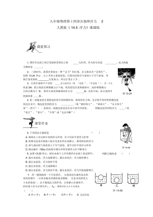 九年級(jí)物理第十四章壓強(qiáng)和浮力2