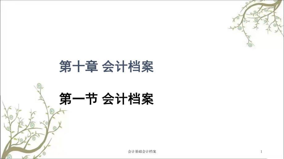 會(huì)計(jì)基礎(chǔ)會(huì)計(jì)檔案課件_第1頁(yè)