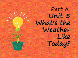 五年級(jí)下冊(cè)英語(yǔ)課件-Unit 5 What's the Weather Like Today Part A 2_陜旅版