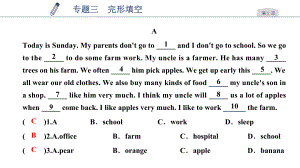 人教版七年級(jí)英語(yǔ)上冊(cè)習(xí)題課件：專項(xiàng)訓(xùn)練 專題三　完形填空 (共32張PPT)