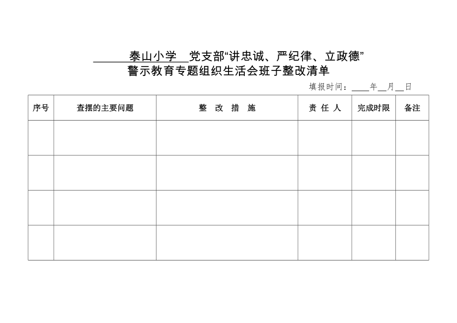 整改清單(黨支部表樣) (1)_第1頁