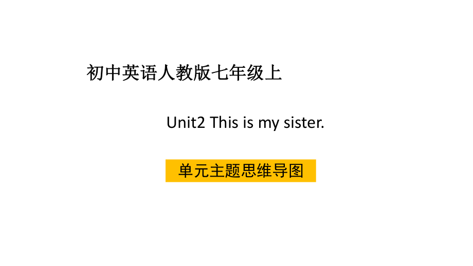 新目標(biāo)人教版七年級(jí)上冊英語Unit2_單元主題思維導(dǎo)圖(5張PPT) (共5張PPT)_第1頁