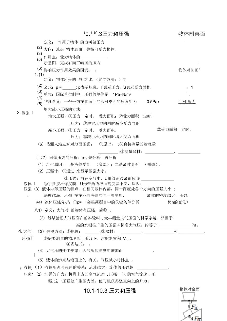 新蘇科版八年級物理下冊《十章壓強和浮力綜合實踐活動》教案_7_第1頁