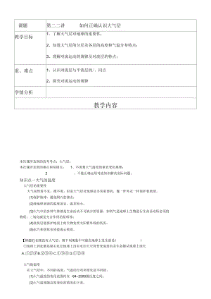 暑期新初二科学第八讲如何正确认识大气层综述