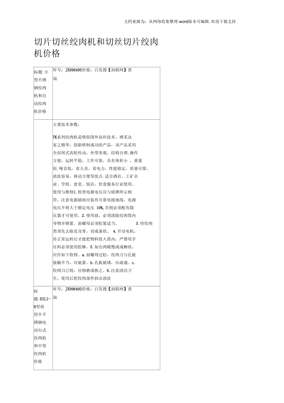 切片切丝绞肉机和切丝切片绞肉机价格_第1页