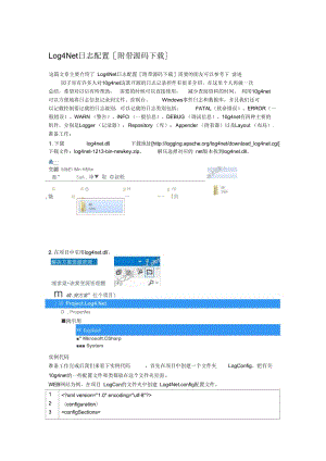 Log4Net日志配置[附帶源碼下載]概要