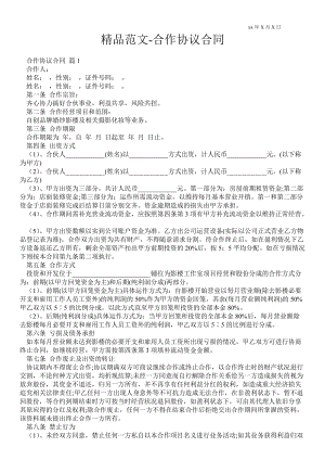 合作協(xié)議合同 _4