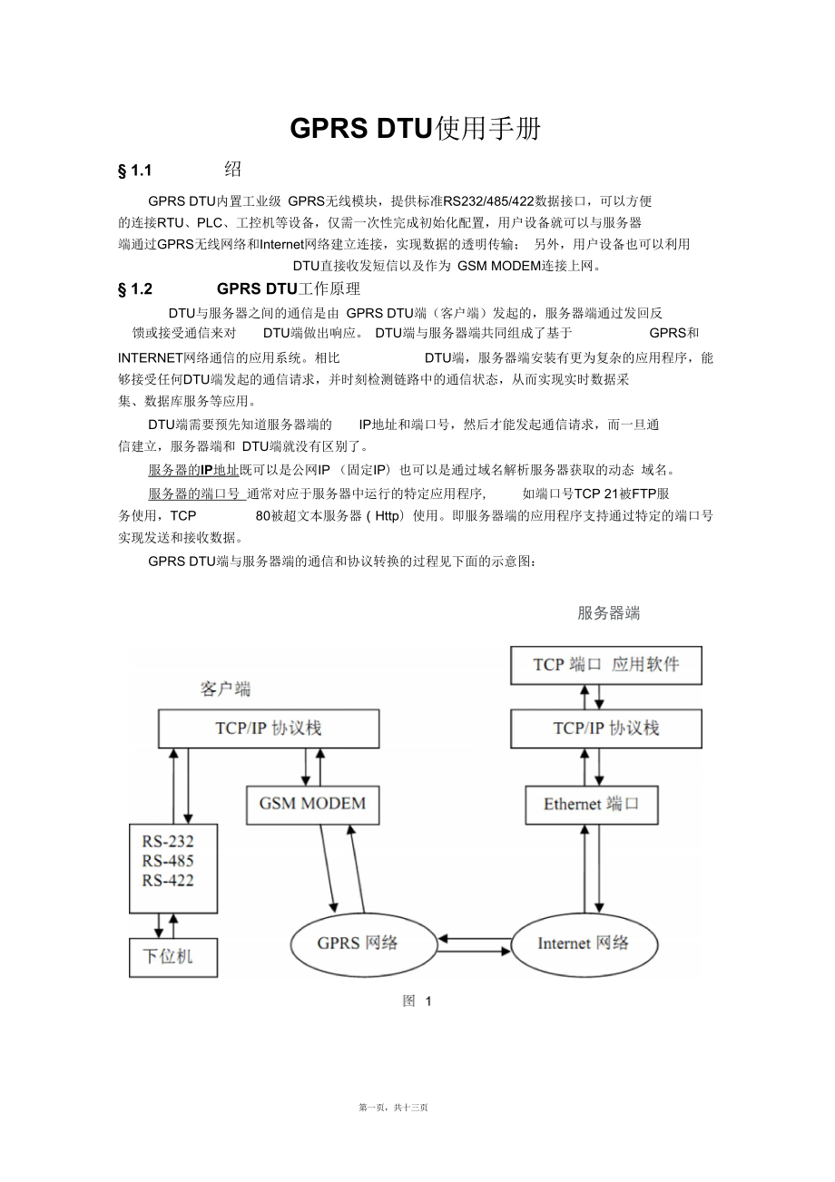 GPRSDTU使用手册_第1页