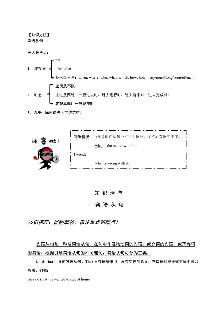 2021年中考英語語法備考訓練15 賓語從句_第1頁