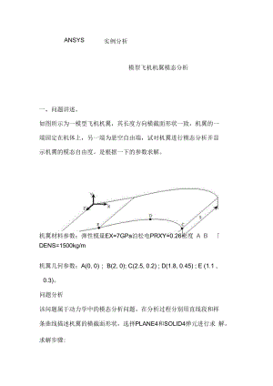 ANSYS實(shí)例分析-飛機(jī)機(jī)翼