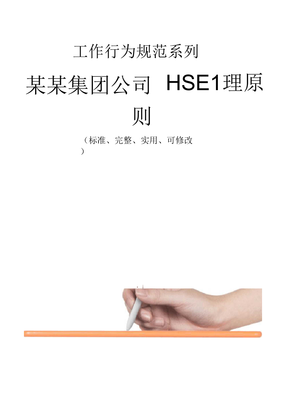 某集团公司HSE管理原则_第1页