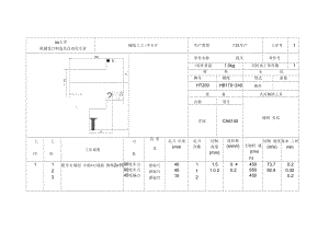 CA車床撥叉零件的機械加工工序卡片