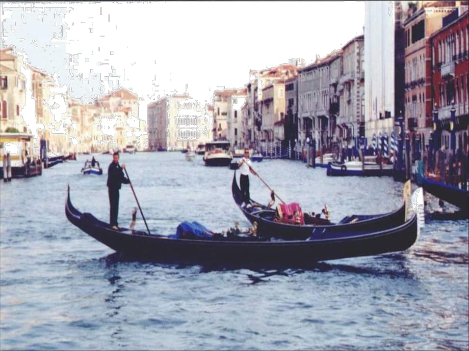 威尼斯的小艇图片+演示文稿_第1页