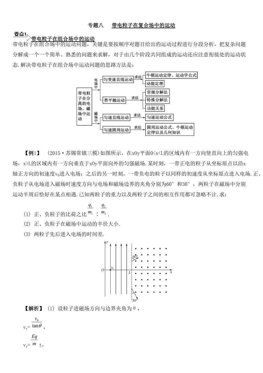 專題八 帶電粒子在復(fù)合場中的運(yùn)動(dòng)_第1頁