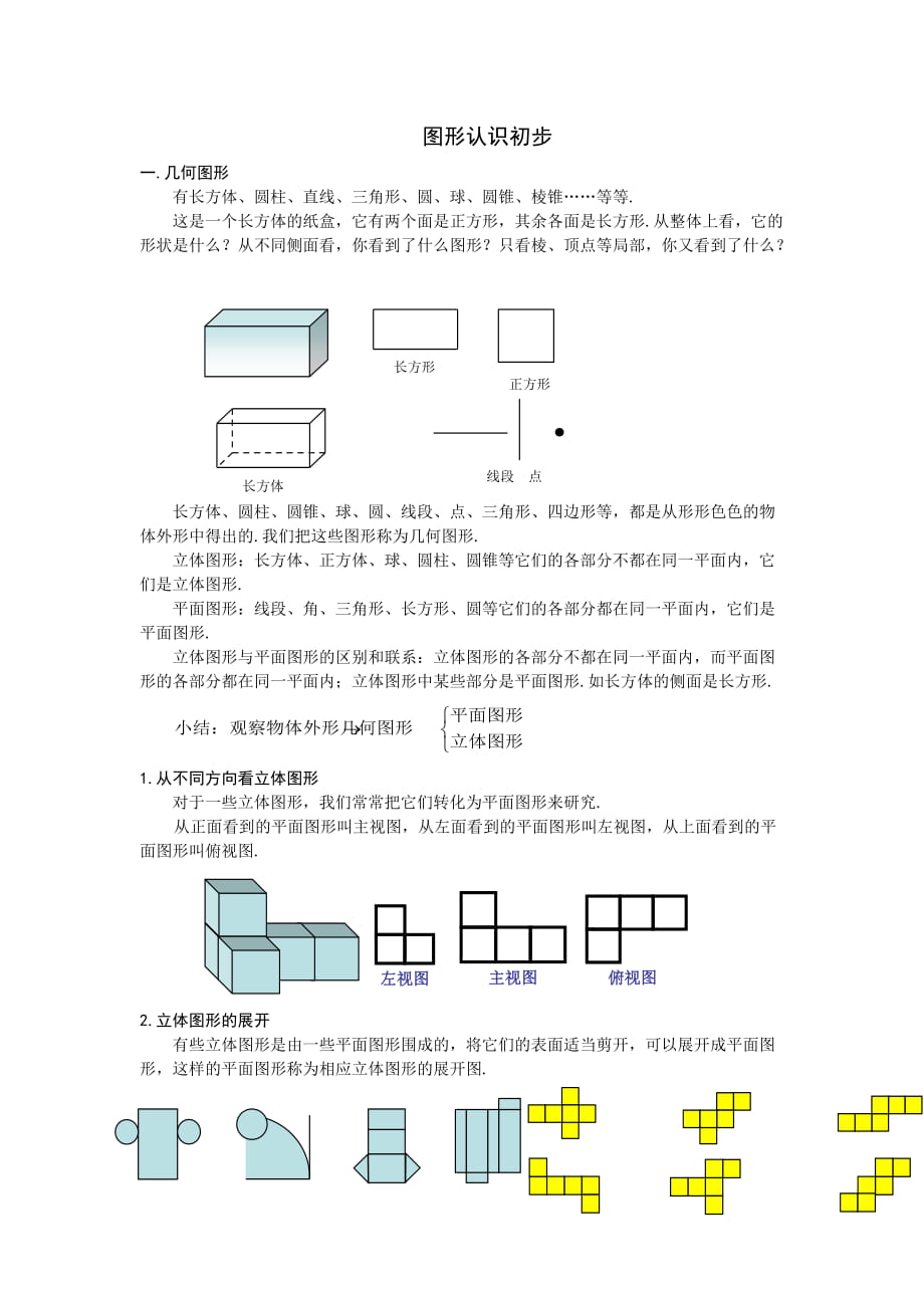 《_圖形認(rèn)識初步》原材料_第1頁